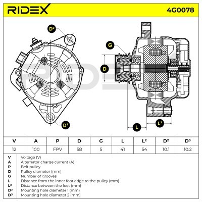Generator RIDEX 4G0078 4G0078 - foto 11