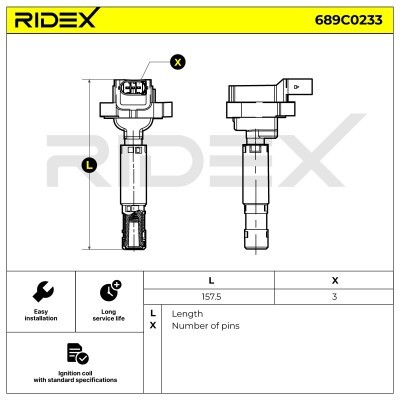Zündspule RIDEX 689C0233 689C0233 - foto 7