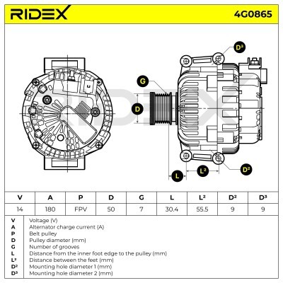 Generator RIDEX 4G0865 4G0865 - foto 5