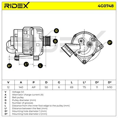Generator RIDEX 4G0748 4G0748 - foto 7