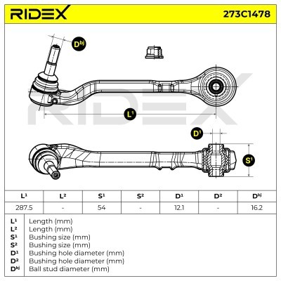Querlenker RIDEX 273C1478 273C1478 - foto 8