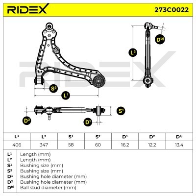 Querlenker RIDEX 273C0022 273C0022 - foto 4