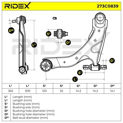 Querlenker RIDEX 273C0839 273C0839 - foto 7