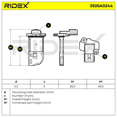Luftmassenmesser RIDEX 3926A0244 3926A0244 - foto 6