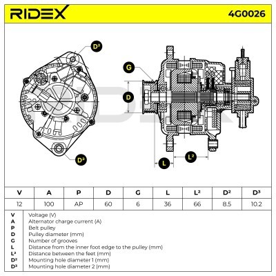 Generator RIDEX 4G0026 4G0026 - foto 7