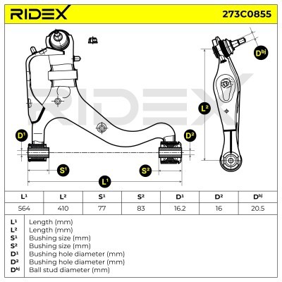 Querlenker RIDEX 273C0855 273C0855 - foto 8