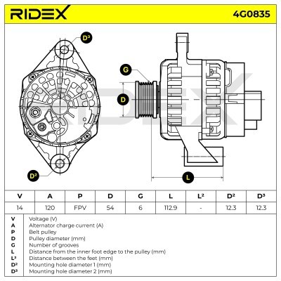 Generator RIDEX 4G0835 4G0835 - foto 6