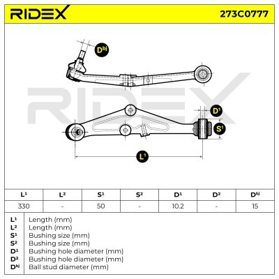 Querlenker RIDEX 273C0777 273C0777 - foto 7