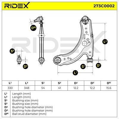Querlenker RIDEX 273C0002 273C0002 - foto 6
