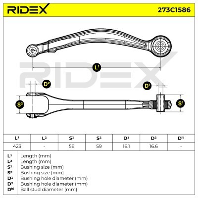 Querlenker RIDEX 273C1586 273C1586 - foto 6