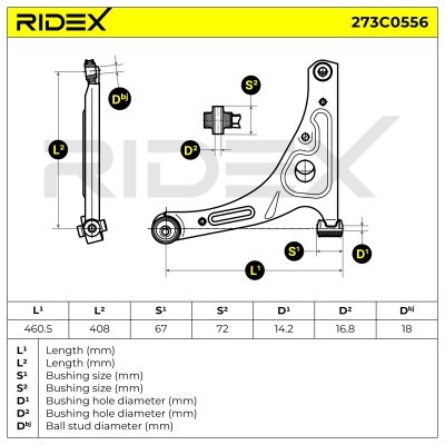 Querlenker RIDEX 273C0556 273C0556 - foto 5