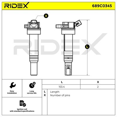 Zündspule RIDEX 689C0345 689C0345 - foto 5