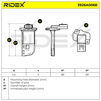 Luftmassenmesser RIDEX 3926A0068 3926A0068 - foto 8
