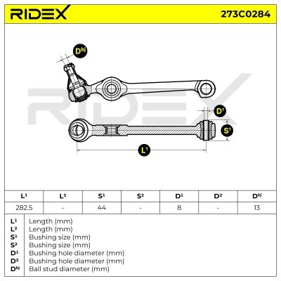 Querlenker RIDEX 273C0284 273C0284 - foto 4