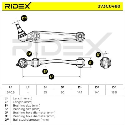 Querlenker RIDEX 273C0480 273C0480 - foto 5