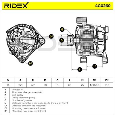 Generator RIDEX 4G0260 4G0260 - foto 6