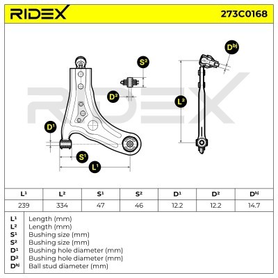 Querlenker RIDEX 273C0168 273C0168 - foto 7