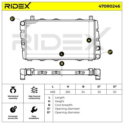 Kühler, Motorkühlung RIDEX 470R0246 470R0246 - foto 7