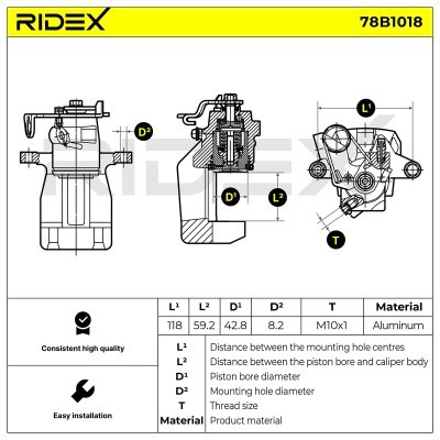 Bremssattel RIDEX 78B1018 78B1018 - foto 7
