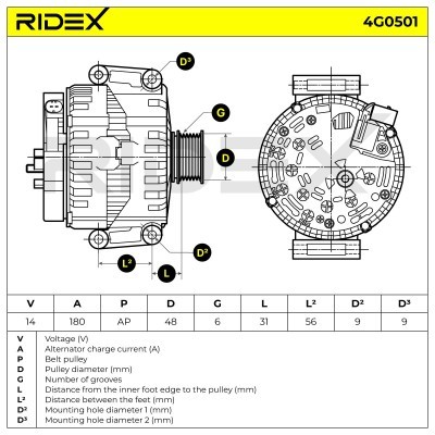 Generator RIDEX 4G0501 4G0501 - foto 7