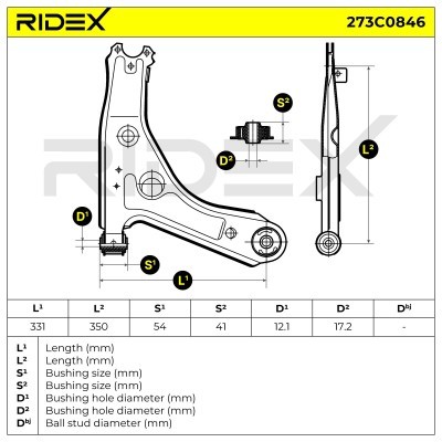 Querlenker RIDEX 273C0846 273C0846 - foto 5