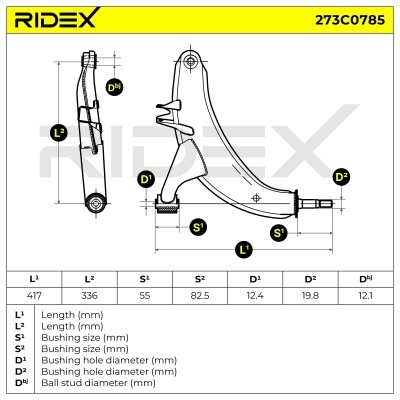 Querlenker RIDEX 273C0785 273C0785 - foto 6