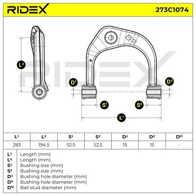 Querlenker RIDEX 273C1074 273C1074 - foto 6