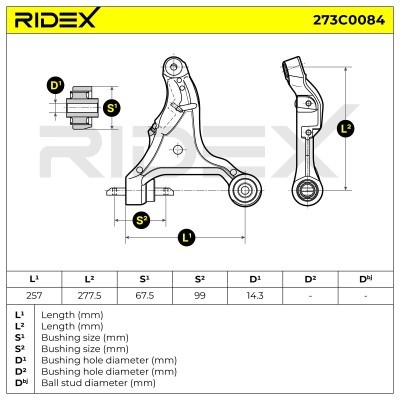 Querlenker RIDEX 273C0084 273C0084 - foto 4