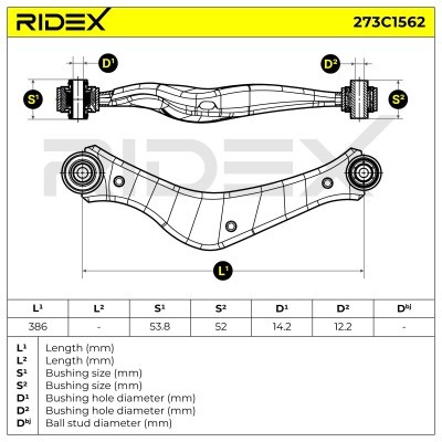 Querlenker RIDEX 273C1562 273C1562 - foto 7