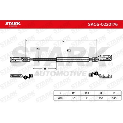 Gasfeder, Koffer-/Laderaum Stark SKGS-0220176 SKGS-0220176 - foto 3