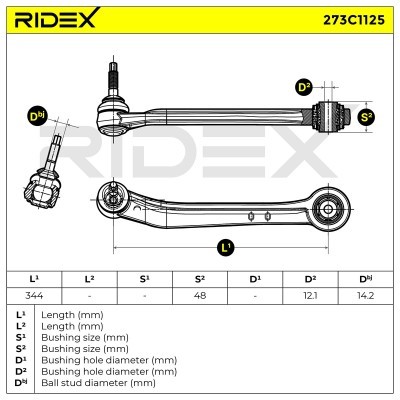 Querlenker RIDEX 273C1125 273C1125 - foto 7