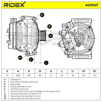 Generator RIDEX 4G0147 4G0147 - foto 7
