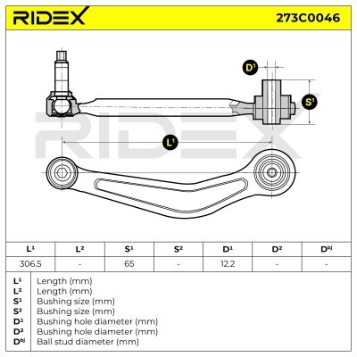 Querlenker RIDEX 273C0046 273C0046 - foto 7