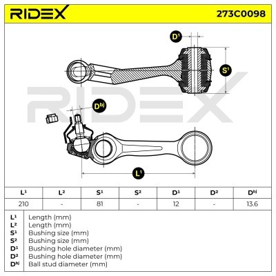 Querlenker RIDEX 273C0098 273C0098 - foto 6