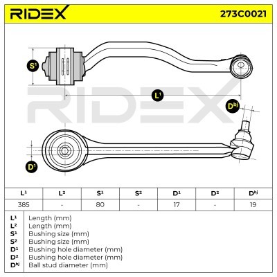 Querlenker RIDEX 273C0021 273C0021 - foto 3