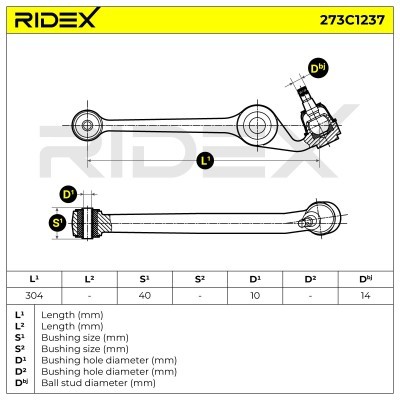 Querlenker RIDEX 273C1237 273C1237 - foto 7