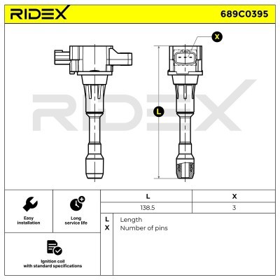 Zündspule RIDEX 689C0395 689C0395 - foto 6