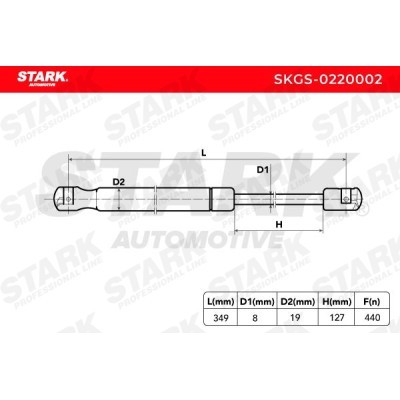 Gasfeder, Koffer-/Laderaum Stark SKGS-0220002 SKGS-0220002 - foto 3