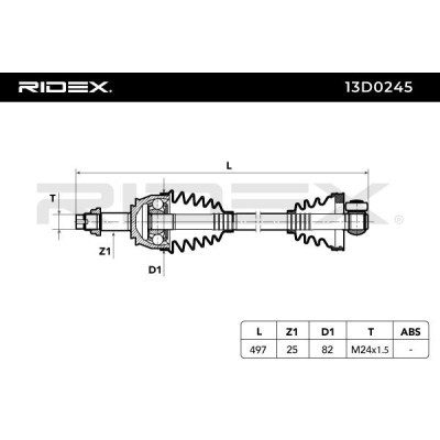 Antriebswelle RIDEX 13D0245 13D0245 - foto 4