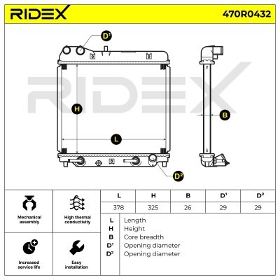 Kühler, Motorkühlung RIDEX 470R0432 470R0432 - foto 5