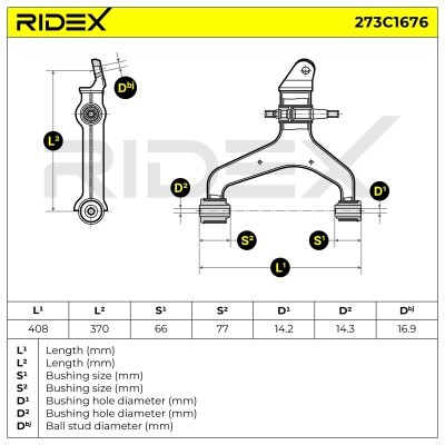 Querlenker RIDEX 273C1676 273C1676 - foto 7