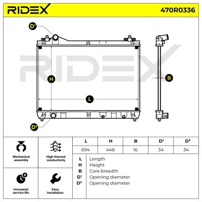 Kühler, Motorkühlung RIDEX 470R0336 470R0336 - foto 6