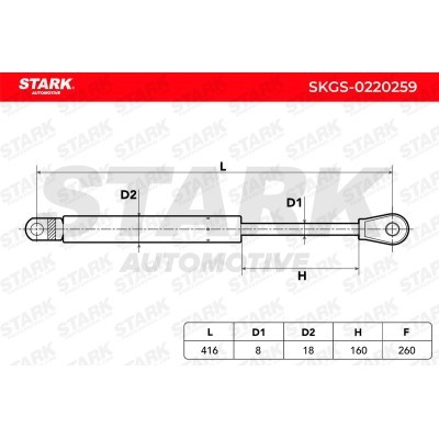 Gasfeder, Koffer-/Laderaum Stark SKGS-0220259 SKGS-0220259 - foto 5
