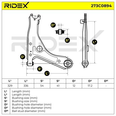 Querlenker RIDEX 273C0894 273C0894 - foto 5