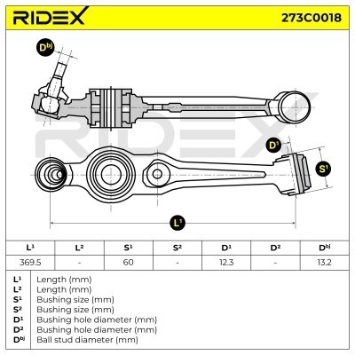 Querlenker RIDEX 273C0018 273C0018 - foto 4