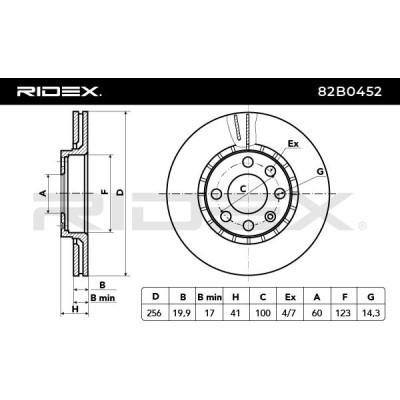 Bremsscheibe RIDEX 82B0452 82B0452 - foto 4