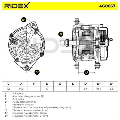 Generator RIDEX 4G0667 4G0667 - foto 7