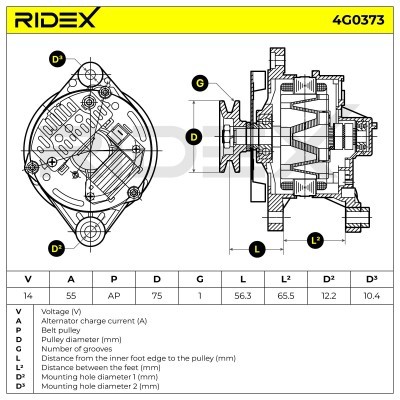 Generator RIDEX 4G0373 4G0373 - foto 7