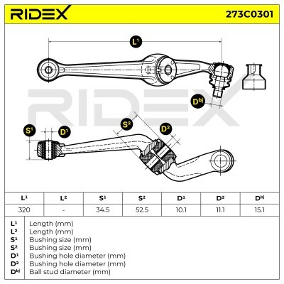 Querlenker RIDEX 273C0301 273C0301 - foto 5