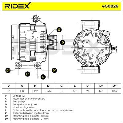 Generator RIDEX 4G0826 4G0826 - foto 5